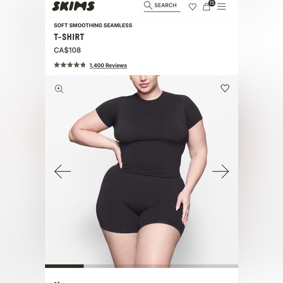 SKIMS Tops - Skims soft smoothing seamless tshirt
